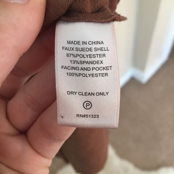 [1.State] Brown Faux Suede Henley Sleeveless Dress - Picture 9 of 12